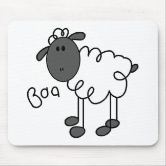 Schaf-Strichmännchen Mousepad