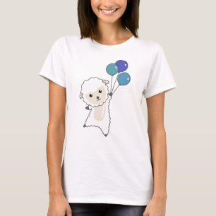 Schaf-Sweet-Tiere fliegen Balloons für Kinder T-Shirt