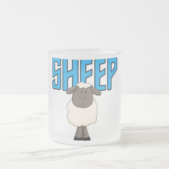 Schaf T-Shirts und Geschenke Mattglastasse (Mittel)