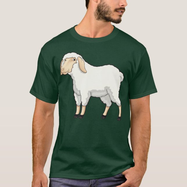 Schaf Tiere retro T-Shirt (Vorderseite)