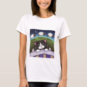 Schaf träumt die Damen-lange Hülse (angepasst) T-Shirt