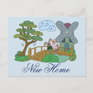 Schaf und Hase am See Neue Zuhause Postkarte