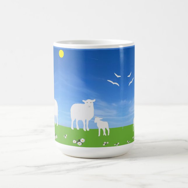 Schaf und Lamm   Kaffeetasse (Mittel)