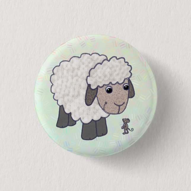 Schaf und Maus Button (Vorderseite)