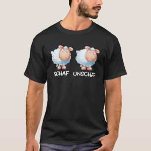 Schaf Unschaf mit deutschem Text Kinder Wortwitz T-Shirt