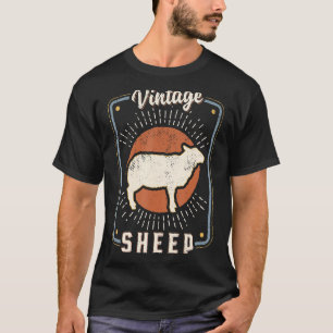 Schaf Vintage Retro Klassisches Tierliebe T-Shirt
