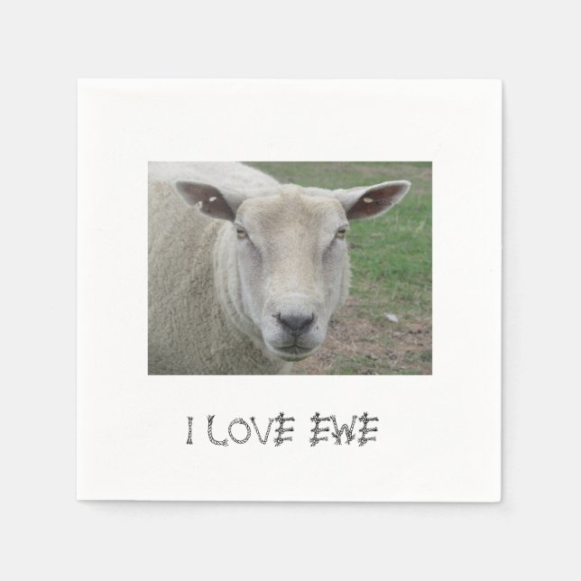 Schafdesignpapier Napkins Serviette (Vorderseite)