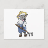 Schafe als Bauer mit Rake & Hat