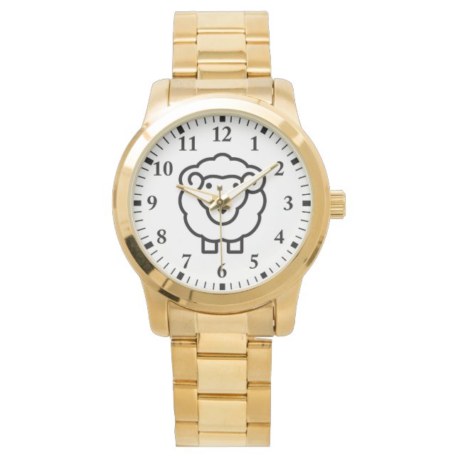 Schafe Armbanduhr (Vorderseite)