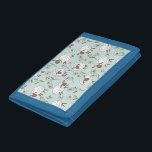Schafe auf Meerglas blau zählen Tri-fold Geldbeutel<br><div class="desc">Handgemalte niedliche Doodle-Schafe und -Molen</div>