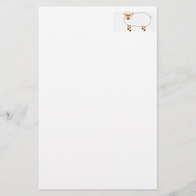 Schafe Briefpapier (Vorderseite)