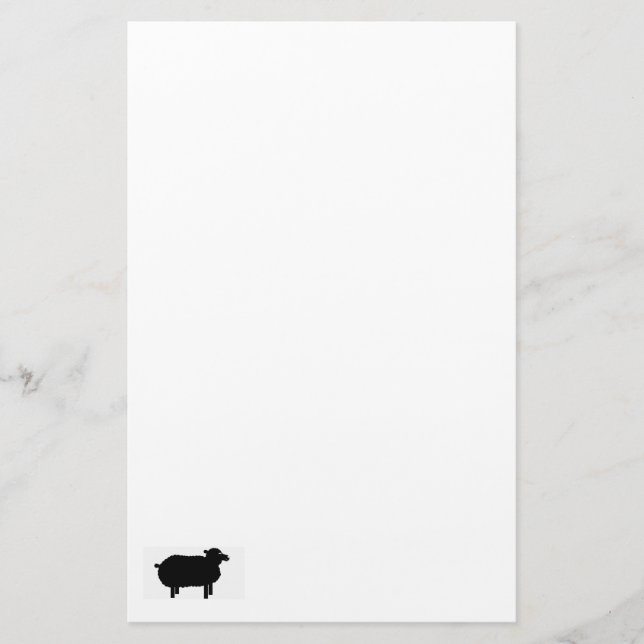 Schafe Briefpapier (Vorderseite)