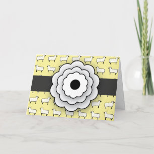 Schafe danken Ihnen zu kardieren Dankeskarte