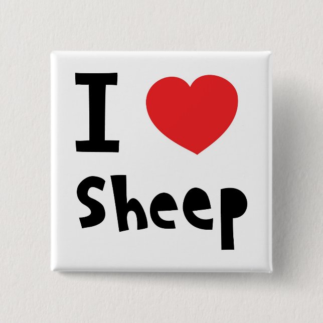 Schafe der Liebe I Button (Vorderseite)