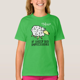 Schafe, die eine Kuh einsaugen T-Shirt