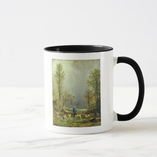 Schafe, die einen Sturm aufpassen Tasse (Rechts)