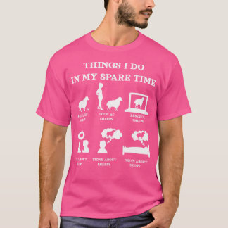 Schafe Dinge, die ich in meiner Freizeit lustige S T-Shirt