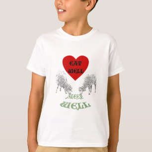 Schafe "Essen gut zum Schlafen gut" T-Shirt