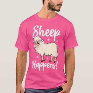 Schafe Happens Funny Farm Life Sheep Herder Herde T-Shirt
