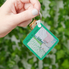 Schafe in der Weide Schlüsselanhänger