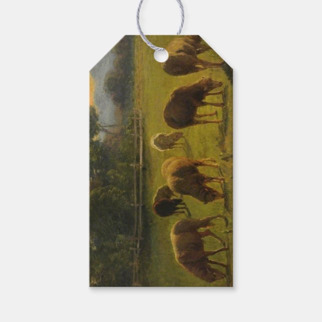 Schafe in einer ländlichen Umgebung (von Rosa Bonh Geschenkanhänger (Vorderseite)