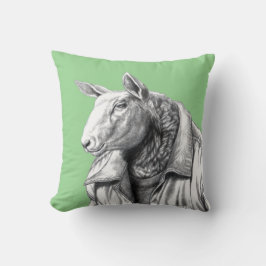 Schafe in Jeans Jacket (Moegi) Kissen