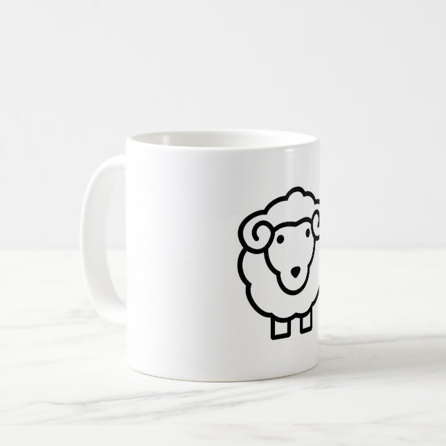 Schafe Kaffeetasse (Vorderseite Links)