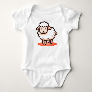 Schafe, Lamm, Cartoon Baby Strampler