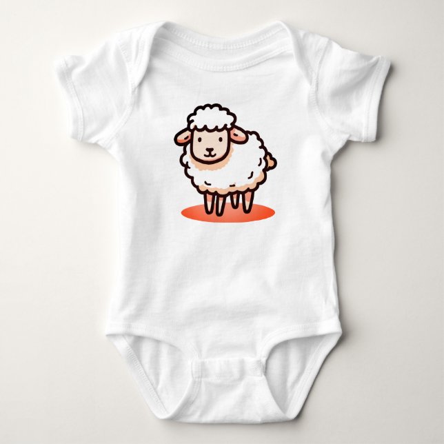 Schafe, Lamm, Cartoon Baby Strampler (Vorderseite)