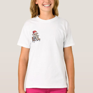 Schafe lesen Zeitungsbank Kinder T-Shirt