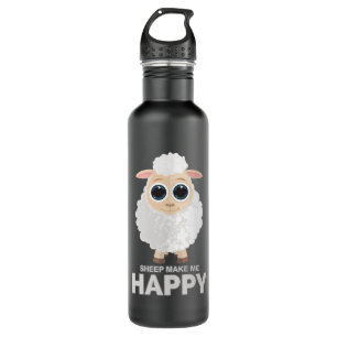 Schafe machen mich glücklich edelstahlflasche
