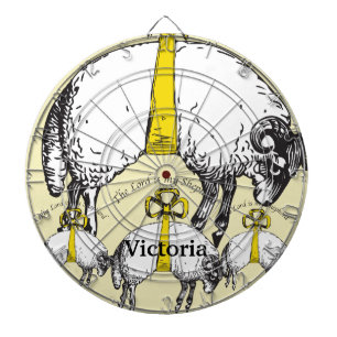 Schafe mit gelben Ribbons Dartscheibe