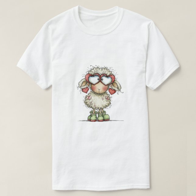 Schafe mit konzeptionellem künstlerischem Design T-Shirt (Design vorne)