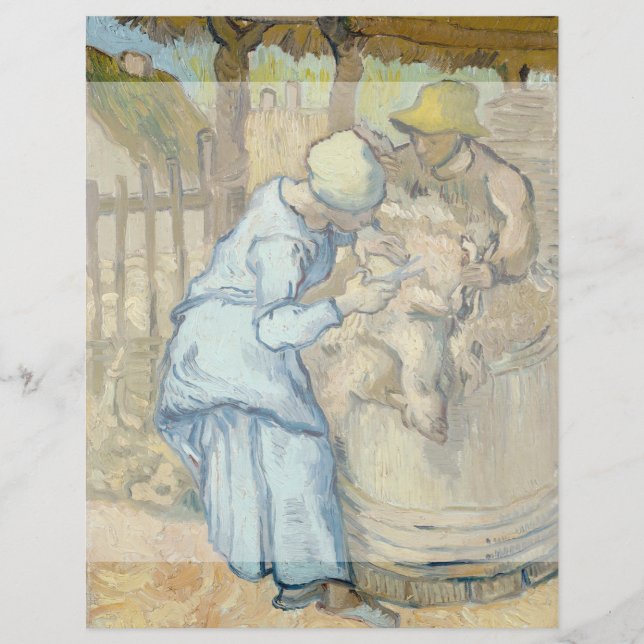 Schafe nach Millet von Vincent Van Gogh Flyer (Vorne)
