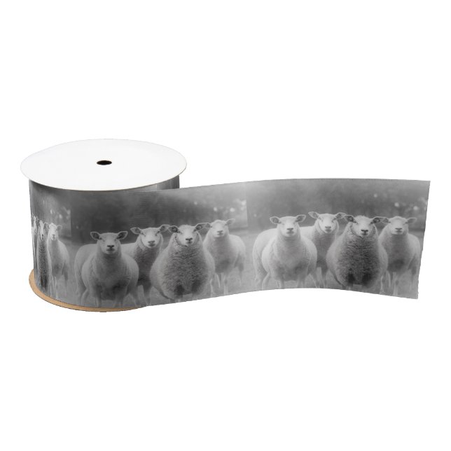 Schafe Satinband (Spule)