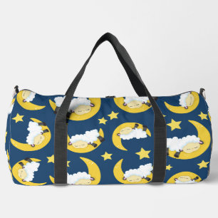 Schafe, schlafende Schafe, Mond, Sterne Duffle Bag