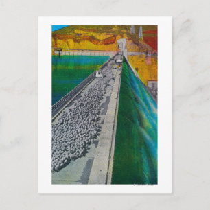 Schafe über Grand Coulee Dam Postkarte