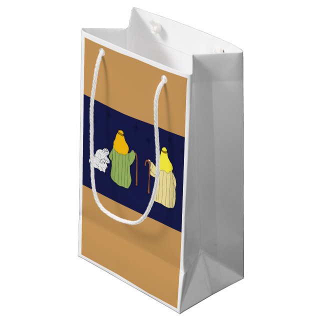 Schafe und Schafe Kleine Geschenktüte (Vorderseite Schrägansicht)