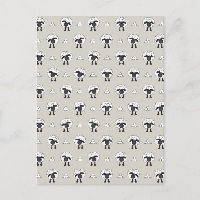 Schafe und Wolle Postkarte (Vorderseite)