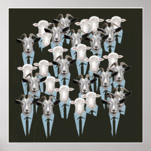 Schafe und Ziegen Poster