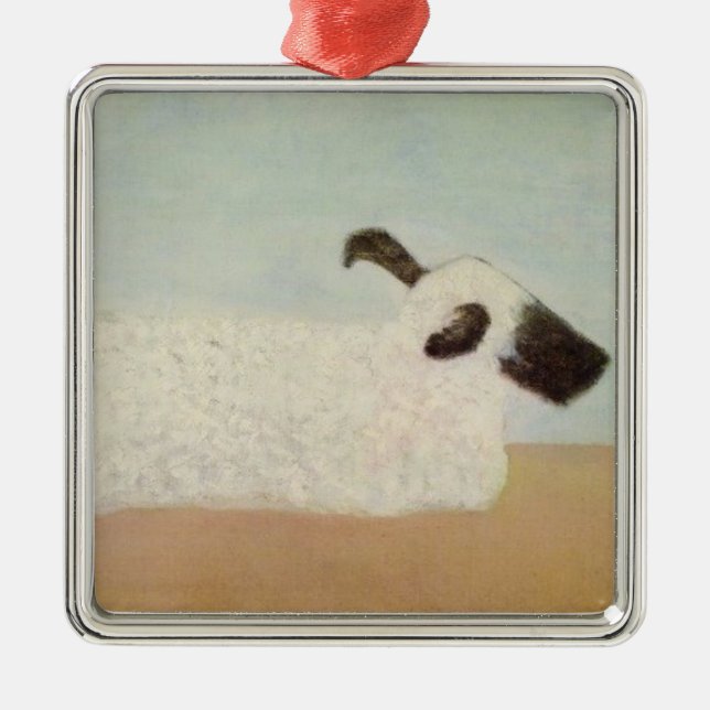 Schafe (von Milton Avery) Keramik Ornament (Vorne)