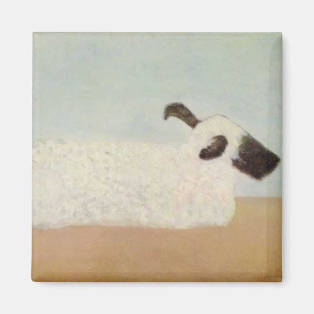 Schafe (von Milton Avery) Magnet (Vorne)
