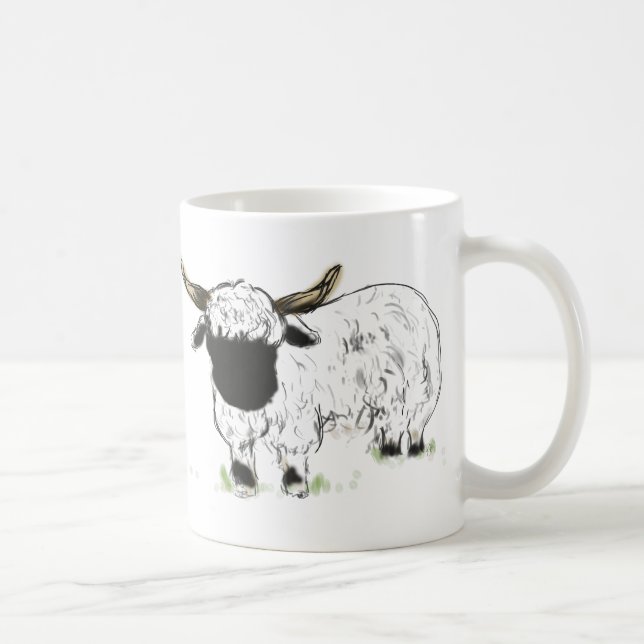 Schafe Wallis Blacknose Kaffeetasse (Rechts)