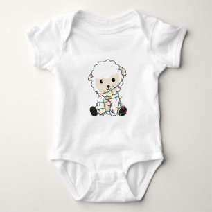 Schafe Weihnachtsschnee Wintertiere Schafe Baby Strampler