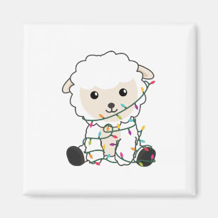 Schafe Weihnachtsschnee Wintertiere Schafe Magnet