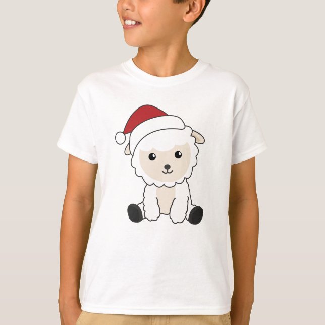 Schafe Weihnachtsschnee Wintertiere Schafe T-Shirt (Vorderseite)