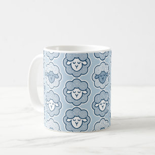 Schafe zählen - blau kaffeetasse