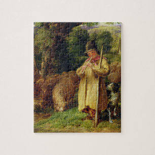 Schäfer-Junge, 1831 (Öl auf Platte) Puzzle