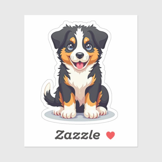 Schäfer, leichtgläubig, 3D Whimsy, Klein Aufkleber (Blatt)