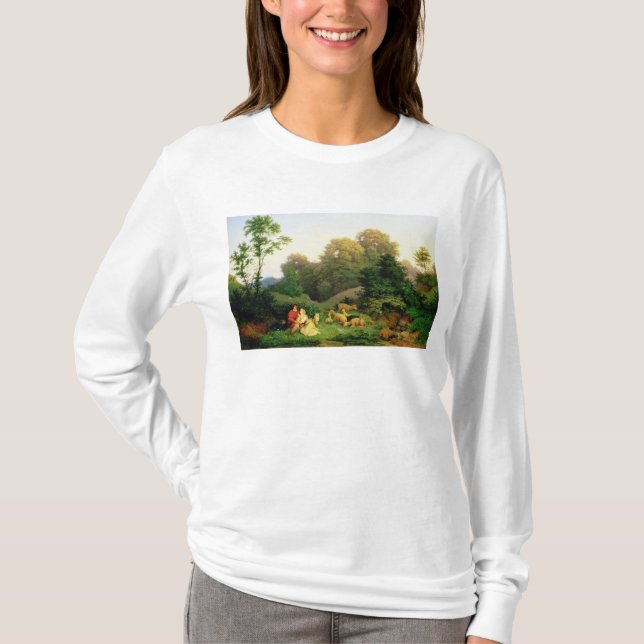 Schäfer und Shepherdess in einer deutschen T-Shirt (Vorderseite)